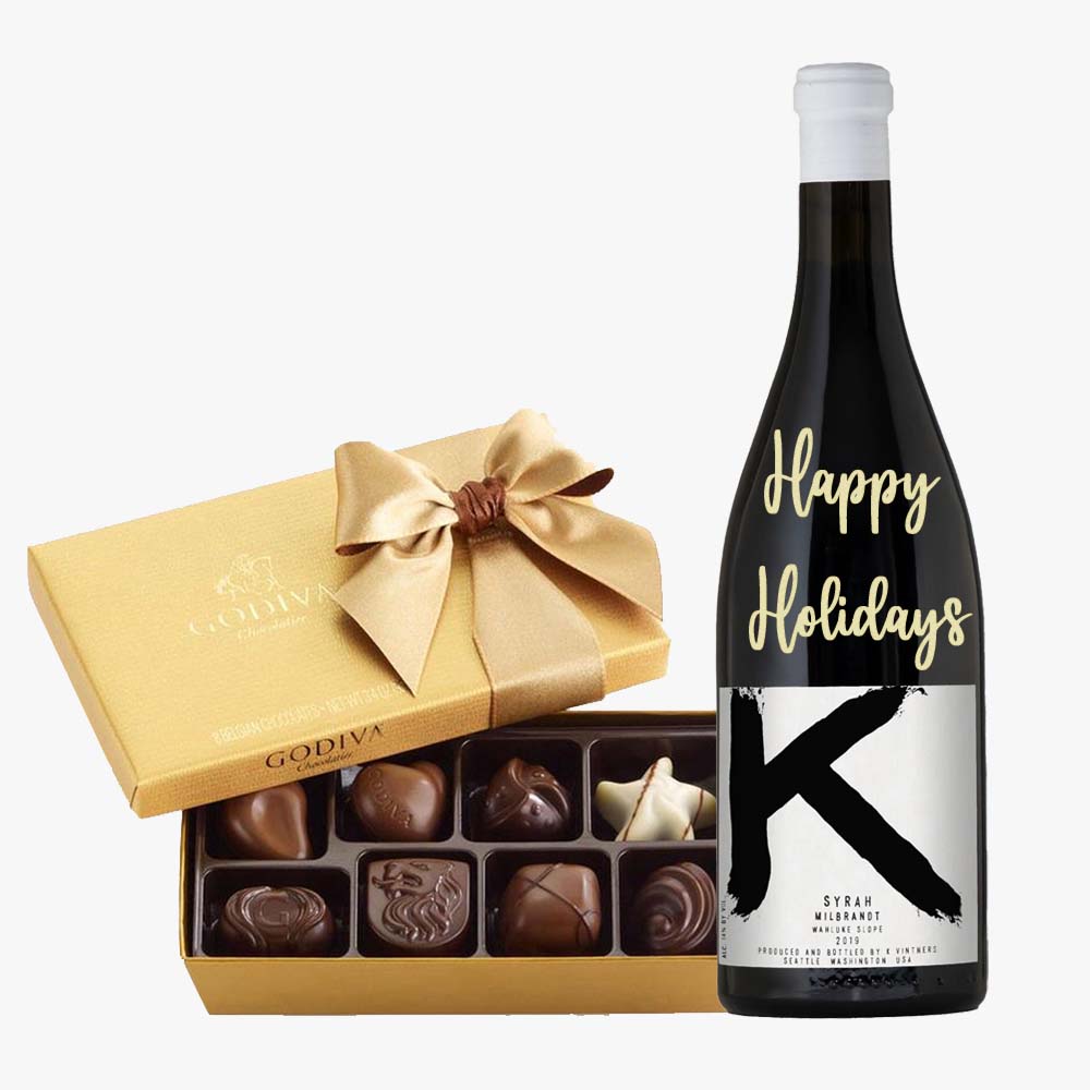 Happy Holiday Wine Gift Set Order Online for Fast Delivery