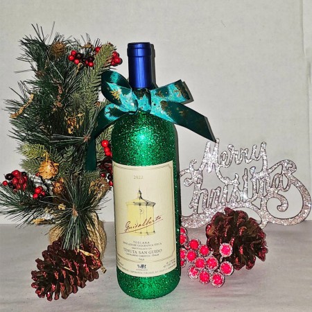 Hand-Painted Guidalberto Christmas Wine Gift Set
