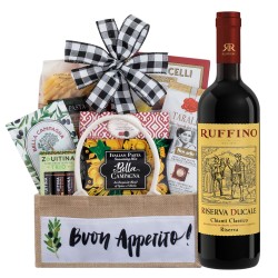 Ruffino Riserva Ducale Chianti Classico Italian Wine Gift Basket