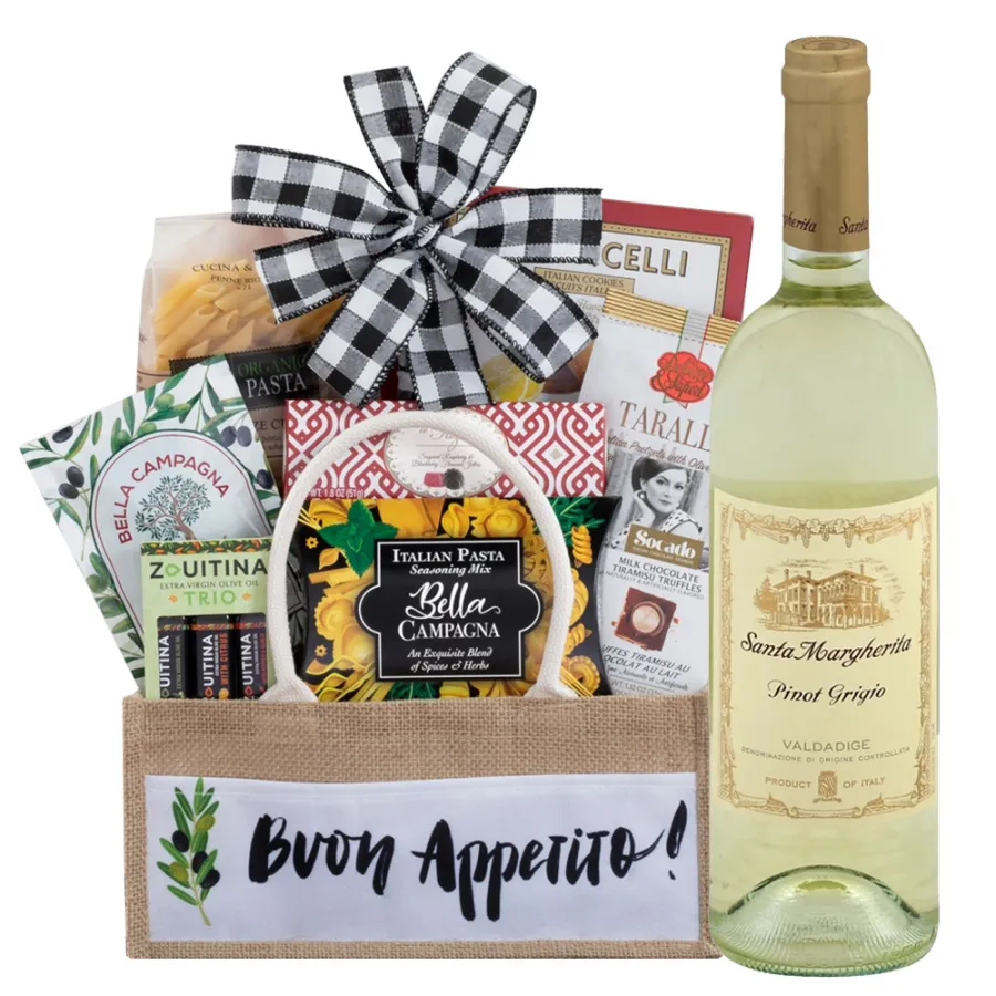 Santa Margherita Pinot Grigio Italian White Wine Gift Basket