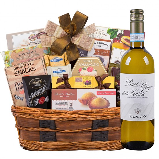 Zenato Pinot Grigio Wine & Bon Appetit Gourmet Gift Basket Zenato Pinot Grigio Wine & Bon Appetit Gourmet Gift Basket