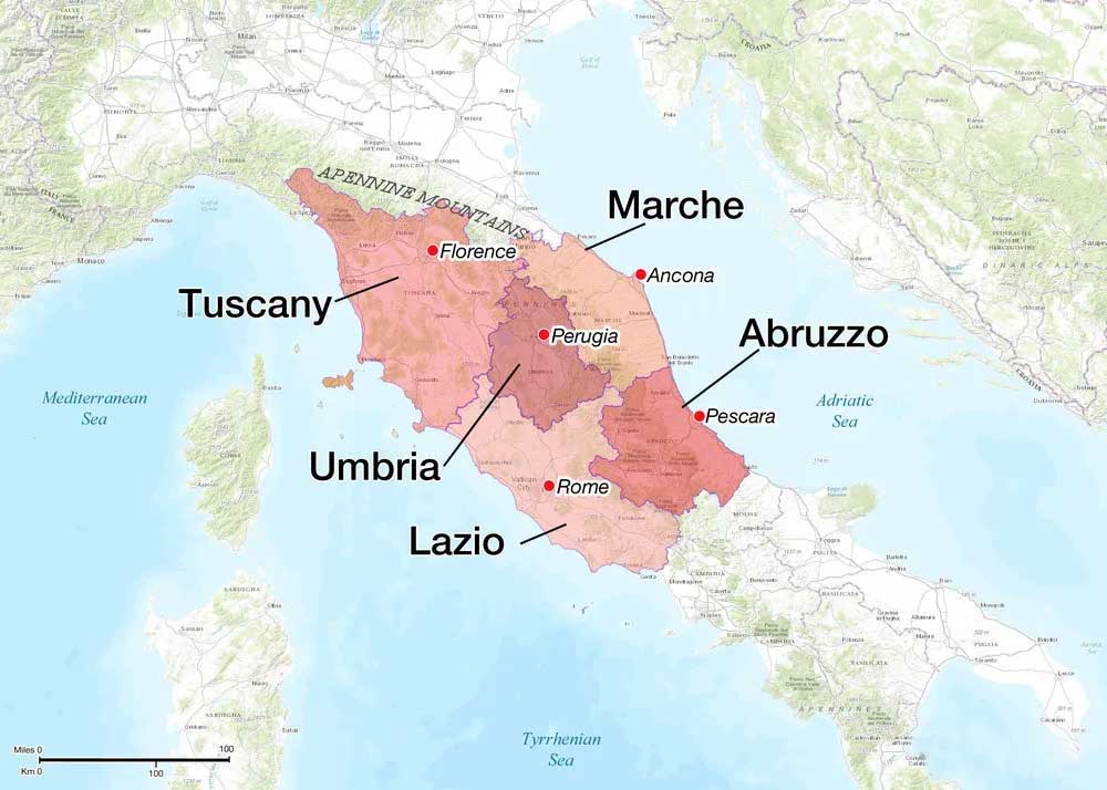 Central Italy Wine Regions