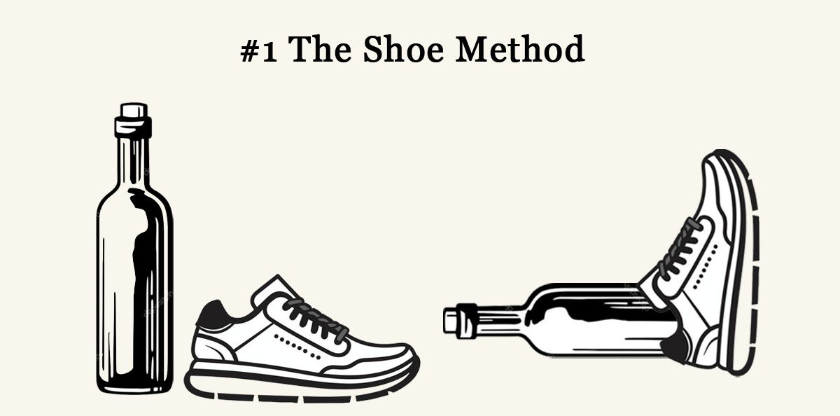 The Shoe Method To Open Wine Bottle Without Corkscrew The Shoe Method To Open Wine Bottle Without Corkscrew