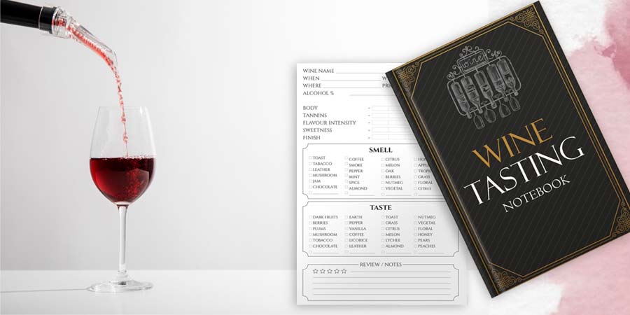 Wine tasting journal for gift