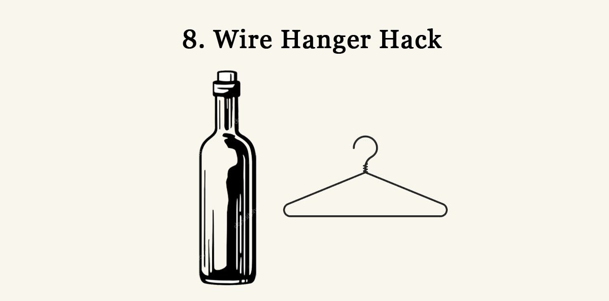 Wire Hanger Hack To Open Wine Bottle Without Corkscrew Wire Hanger Hack To Open Wine Bottle Without Corkscrew