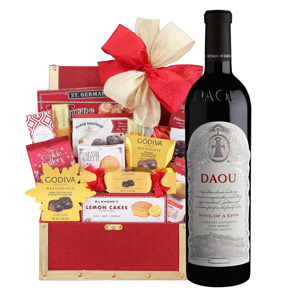 Daou Soul Of A Lion Cabernet Sauvignon & Golden Gift Basket	
