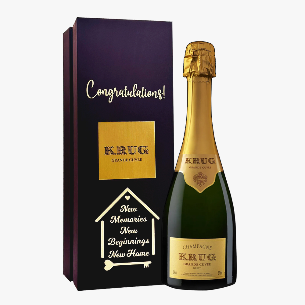 Personalized Krug Grande Champagne For Housewarming Gift Personalized Krug Grande Champagne For Housewarming Gift