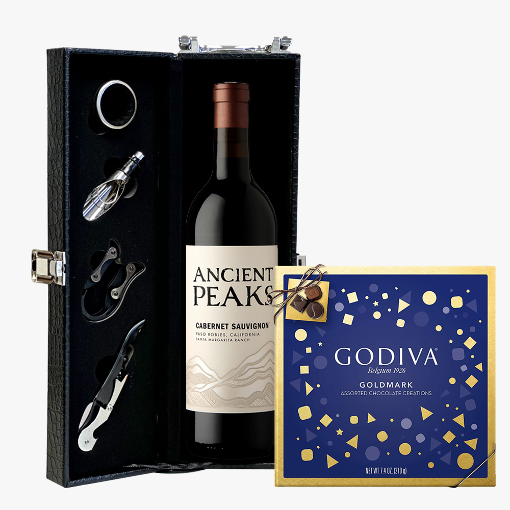 Ancient Peaks Cabernet Sauvignon Paso Robles 2020 & 9pc Godiva Gift Set
Ancient Peaks Cabernet Sauvignon Paso Robles 2020 & Godiva Gift