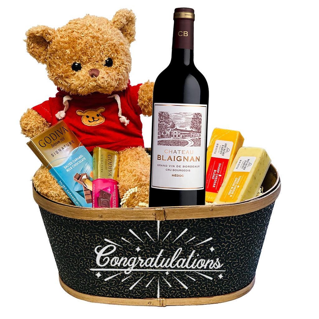 Chateau Blaignan Bordeaux Graduation Congratulations Gift Basket Chateau Blaignan Bordeaux Graduation Congratulations Gift Basket