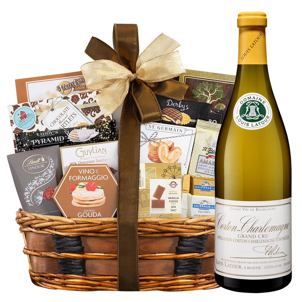 Louis Latour Corton Charlemagne Grand Cru French White Wine Gift Basket Louis Latour Corton Charlemagne Grand Cru French White Wine Gift Basket