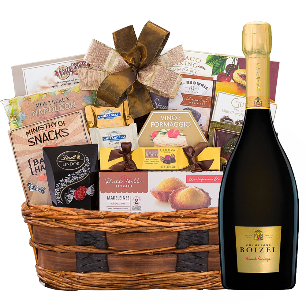 Boizel Grand Brut Champagne And Bon Appetit Gourmet Gift Basket Boizel Grand Brut Champagne And Bon Appetit Gourmet Gift Basket