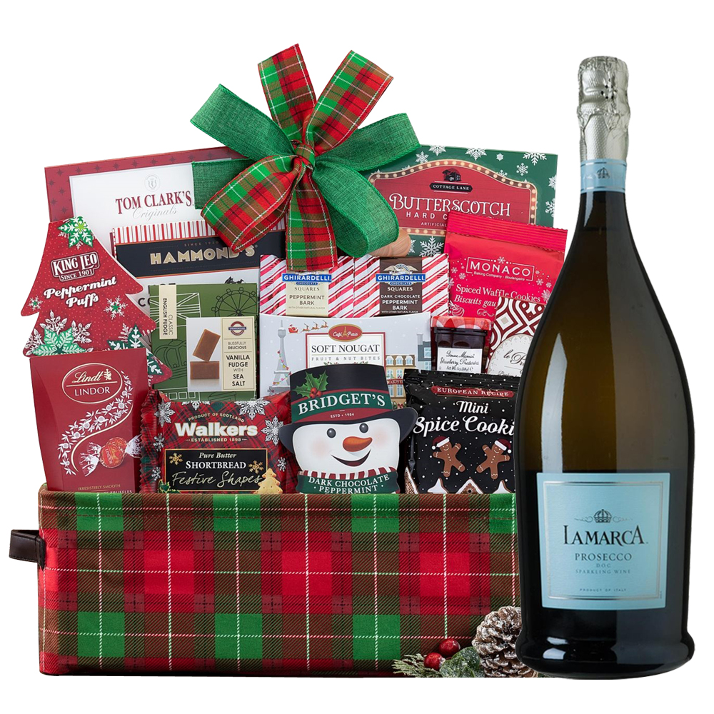 Congratulation Gift Basket With Lamarca Prosecco Congratulation Gift Basket With Lamarca Prosecco