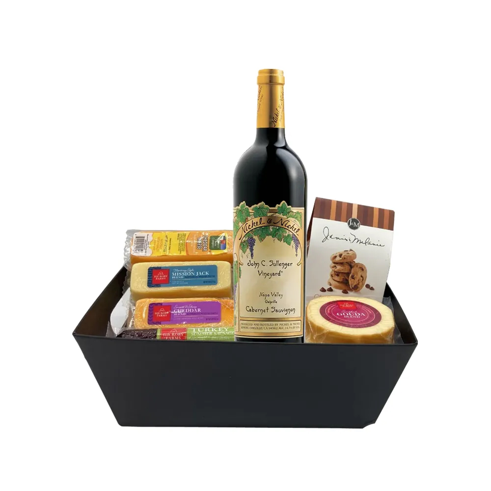wine gift basket for couple