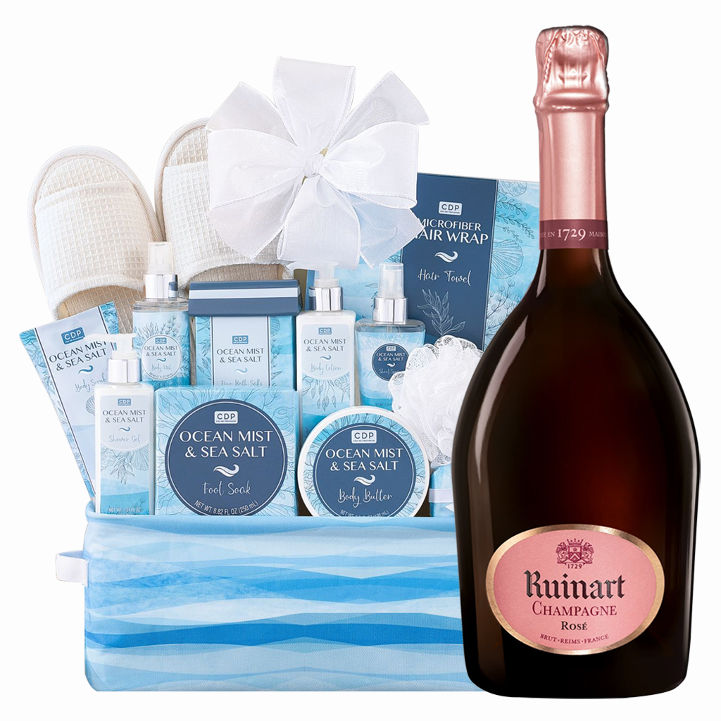 Ruinart Rosé Champagne Gift Basket