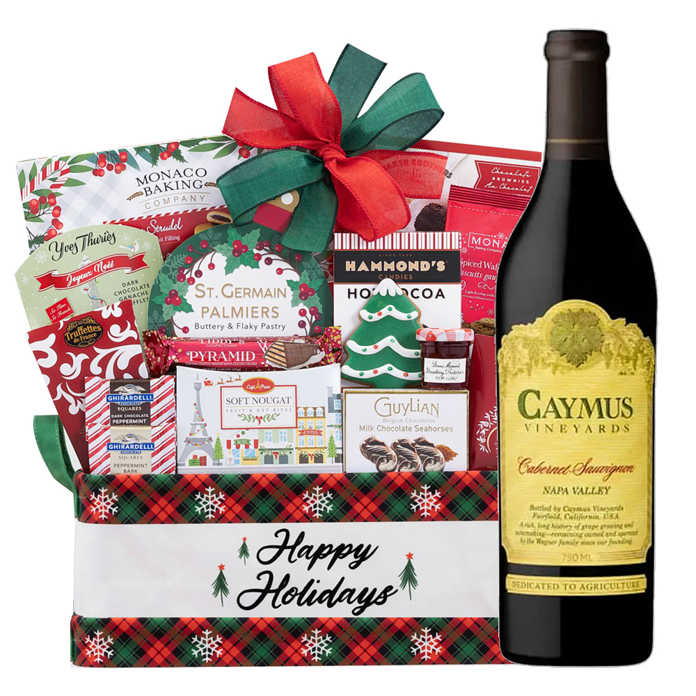 Holiday Seasons Special Caymus Cabernet Sauvignon Wine Gift Basket